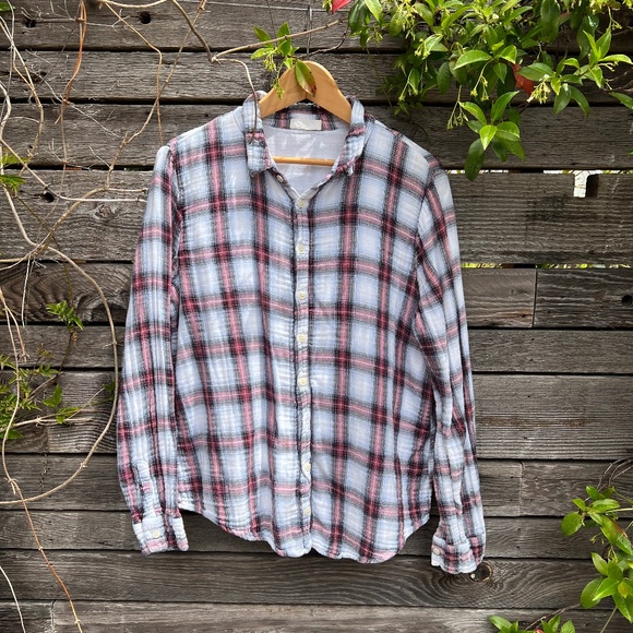 CP Shades Tops - CP Shades Button front Long Sleeve Plaid Shirt - Size L